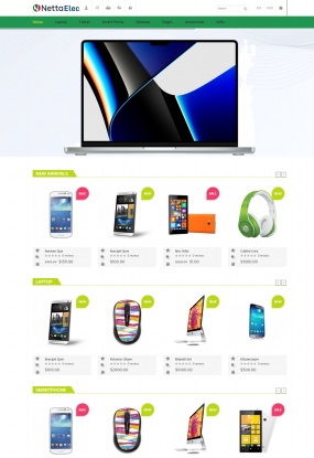 电脑手机电子配件电子商城网站模板